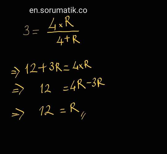 answer the:  four resistance of 3 ω, 3 ω, 3 ω and 4 ω respectively are used to form a wheatstone bridge. the 4 ω resistance is short-circuited with a resistance r in order to get bridge balanced. the value of r will be