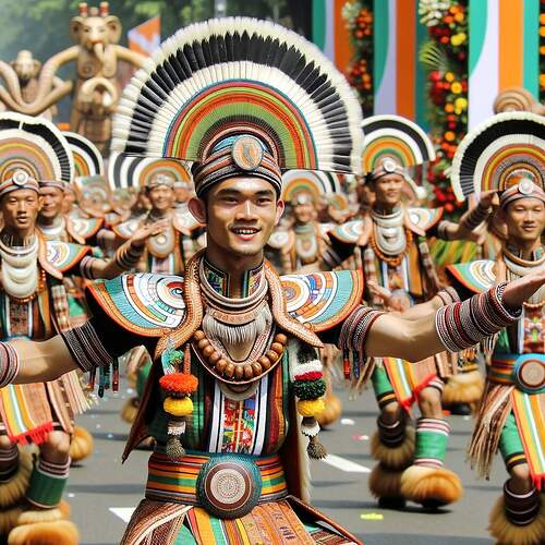 which dance form is showcased by a cultural troupe from northeastern india during the parade